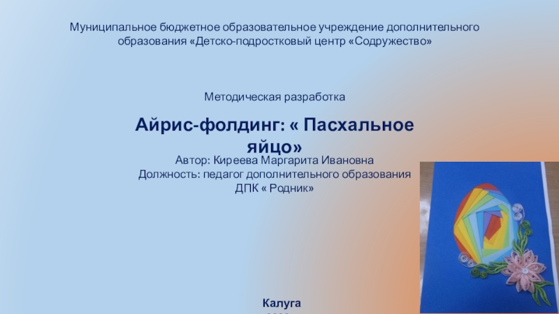 Муниципальное бюджетное образовательное учреждение дополнительного образования