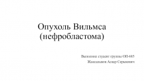 Опухоль Вильмса ( нефробластома )