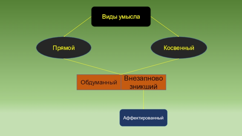 Умысел это в уголовном праве. Виды умысла. Виды прямого умысла. Умысел и его виды. Аффектированный умысел.