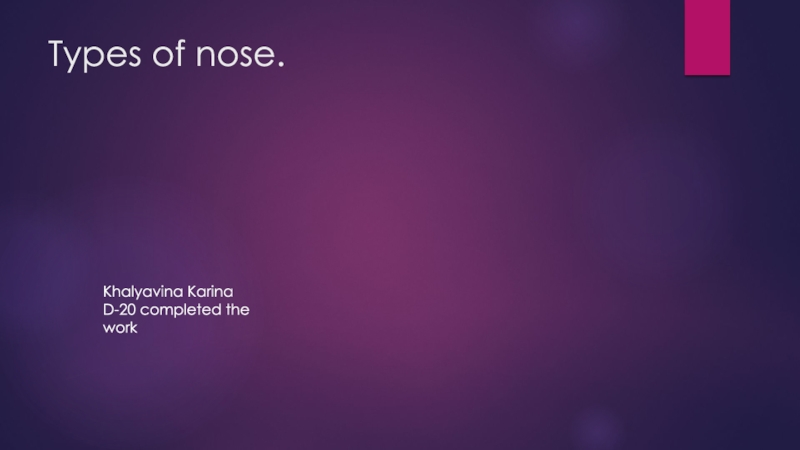 Презентация Types of nose