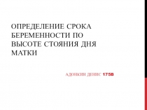 Определение срока беременности по высоте стояния дня матки