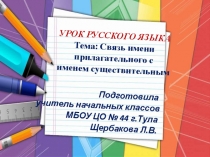 УРОК РУССКОГО ЯЗЫКА Тема: Связь имени прилагательного с именем существительным
