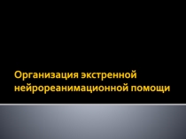 Организация экстренной нейрореанимационной помощи