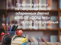 Практика работы по сопровождению одаренных детей в МБОУ ООШ №5 за 2019-2020