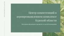КУРСКАЯ ОБЛАСТЬ 2020 ГОД
Центр компетенций в агропромышленном комплексе
Курской