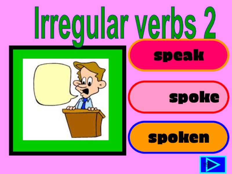 speak     spokespoken19Irregular verbs 2