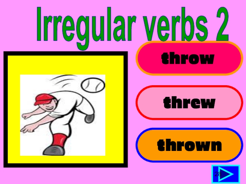 throwthrewthrown28 Irregular verbs 2