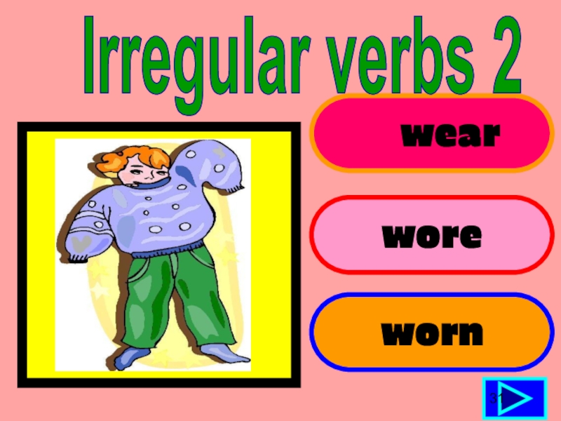 wearworeworn31 Irregular verbs 2