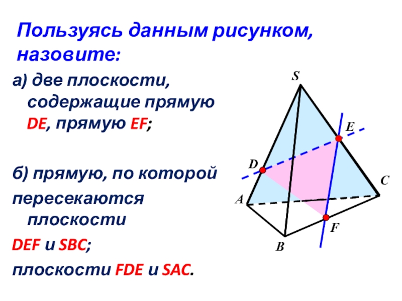 Прямая содержащая сторону. По какой прямой пересекаются плоскости.