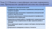 Тема 2.2.2 Понятие о многофазных системах переменного тока. Преимущество
