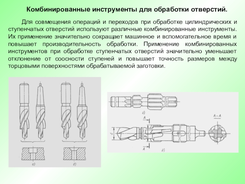 После обработки отверстий. Комбинированный инструмент для обработки отверстий. Комбинированный режущий инструмент для обработки отверстий. Обработка ступенчатых отверстий. Точность обработки отверстий.