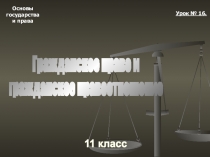 Основы
государства
и права
11 класс
Урок № 16.
Гражданское право и
гражданское