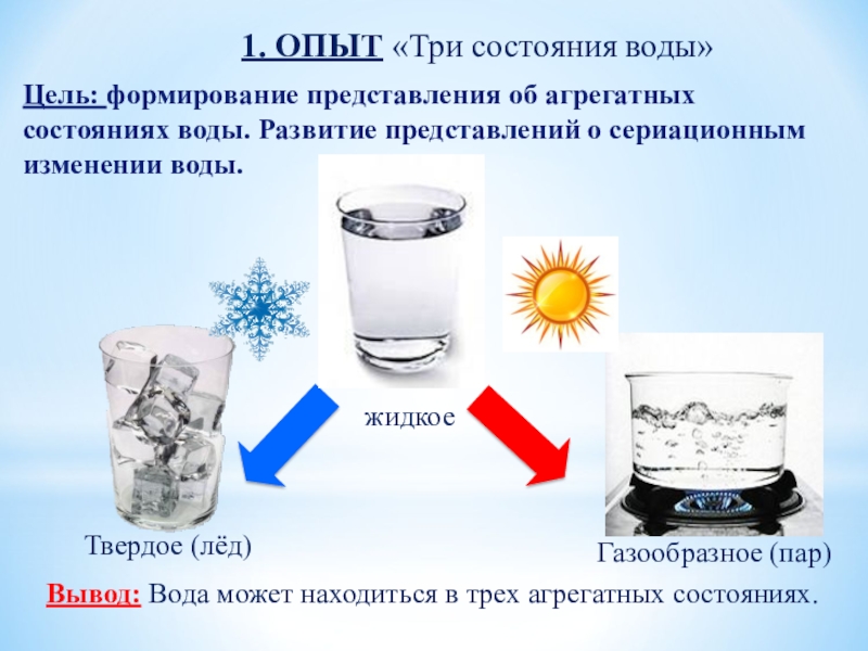 Три агрегатных состояния воды проект