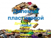 Дилемма пластиковой эры
Дрожжа Елена
10 класс
ГУО  Лесновская средняя