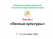 V Краевые сборы школьных лесничеств Красноярского края