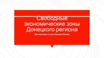 Свободные экономические зоны Донецкого региона
