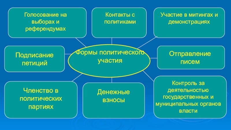 Выборы как форма политического участия граждан план