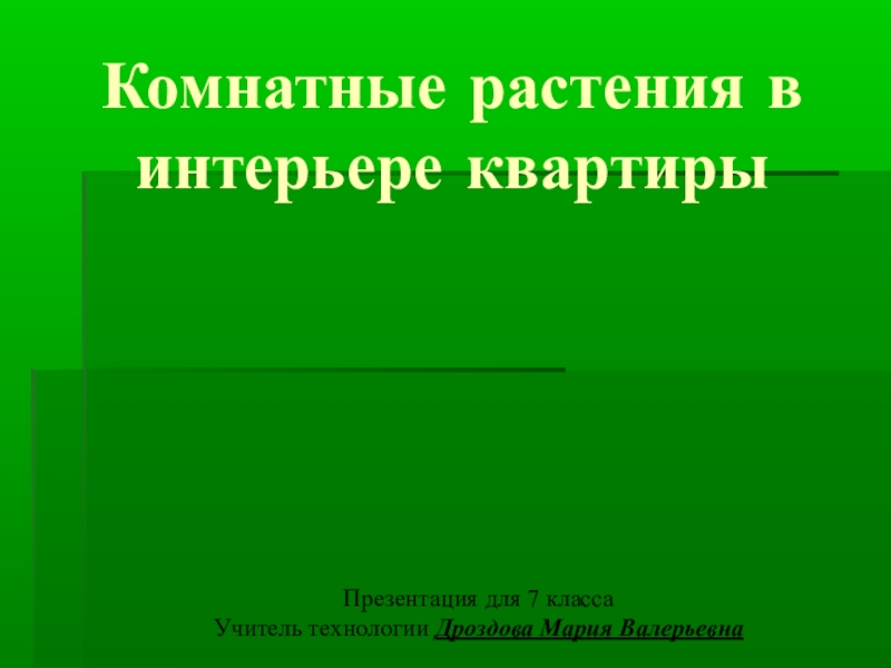 Комнатные растения в интерьере квартиры