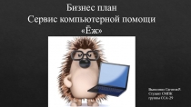 Бизнес план Сервис компьютерной помощи Ёж