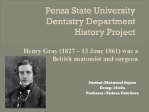 Penza State University Dentistry Department History Project