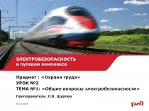 ЭЛЕКТРОБЕЗОПАСНОСТЬ в путевом комплексе
