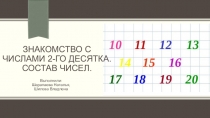 Знакомство с числами 2-го десятка. Состав чисел