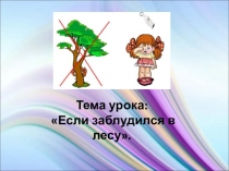 Тема урока: Если заблудился в лесу