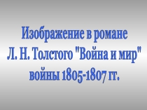 Изображение в романе
Л. Н. Толстого 