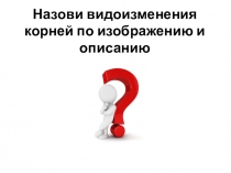 Назови видоизменения корней по изображению и описанию