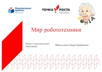 Мир робототехники
Педагог дополнительного образования
Жаймусинова Айнура