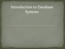 Introduction to Database Systems