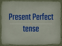 Present Perfect tense