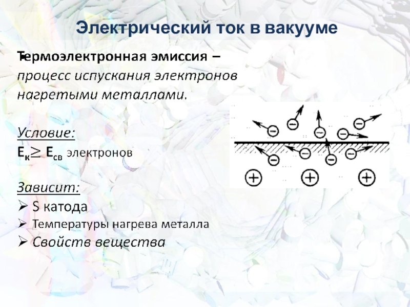 Презентация по физике 10 класс электрическая проводимость различных веществ