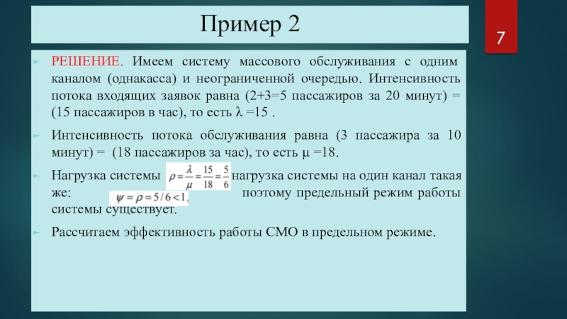 Интенсивность потока обслуживания в смо