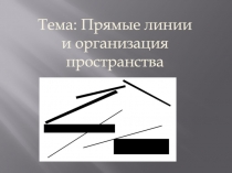 Тема: Прямые линии и организация пространства