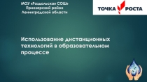 Использование дистанционных технологий в образовательном процессе
