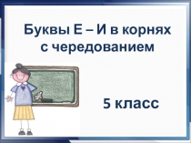 Буквы Е – И в корнях с чередованием