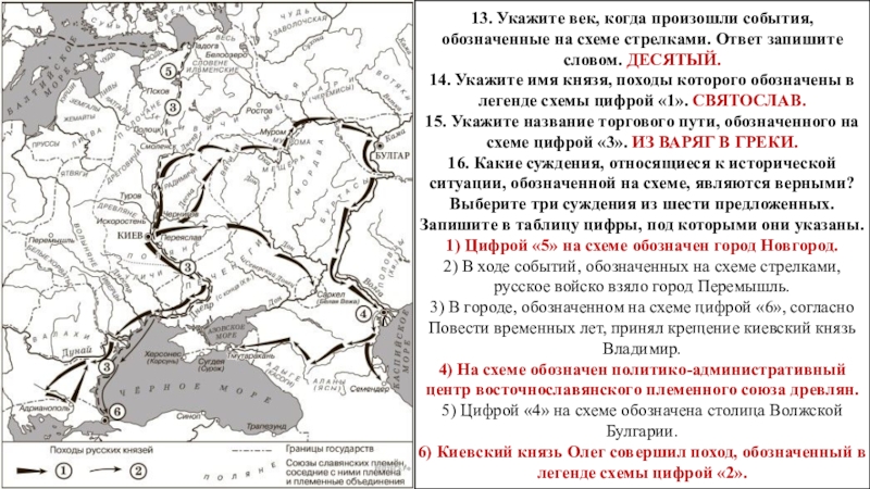 Назовите руководителя военного похода обозначенного на схеме черными стрелками