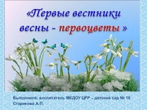 Выполнила: воспитатель МКДОУ ЦРР – детский сад № 18
Старикова А.П