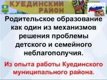 Родительское образование как один из механизмов решения проблемы детского и