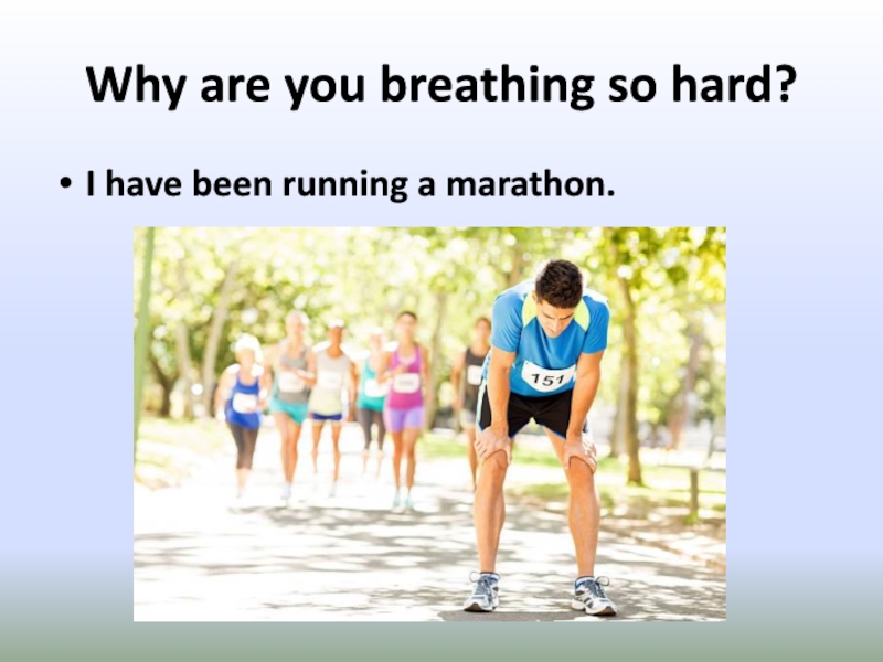 Have you been running. Had been Running. He has been Running. Why are you Running. They have been Running 4000 Meters.