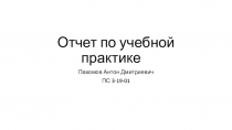 Отчет по учебной практике