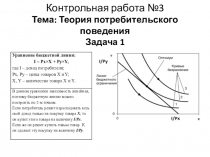 Контрольная работа №3 Тема: Теория потребительского поведения Задача 1