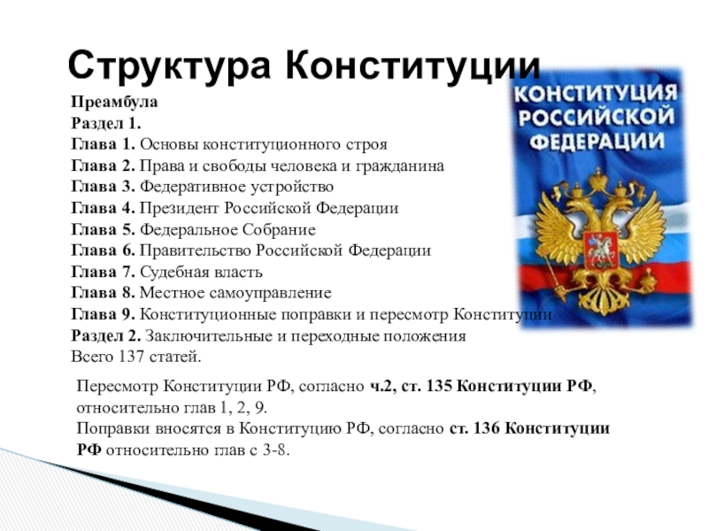 Написание проекта конституции россии