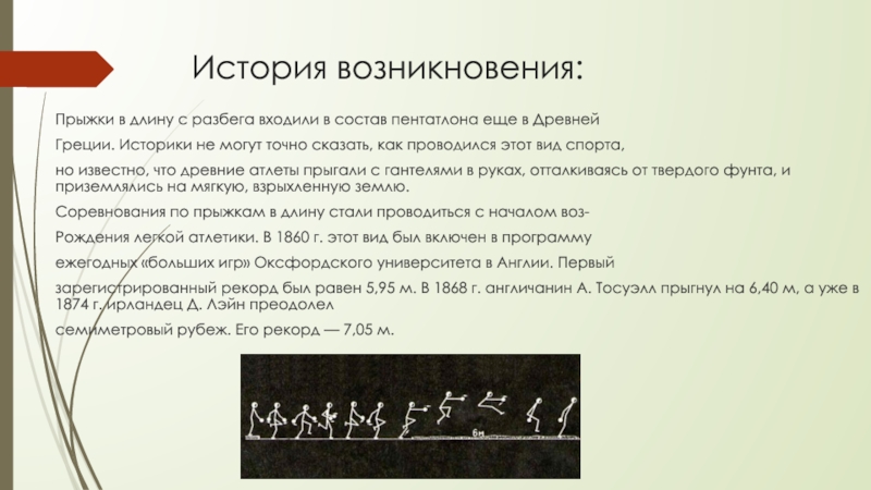 История прыжков в длину. История возникновения прыжков в длину. Прыжки в длину с разбега история. Прыжки в длину с места в древности. Прыжки в длину с разбега история возникновения.