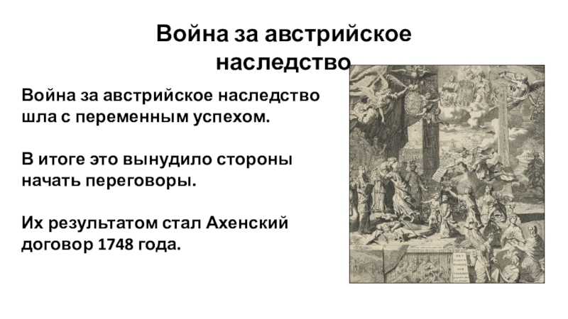 Презентация война за австрийское наследство