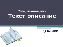Урок развития речи Текст-описание