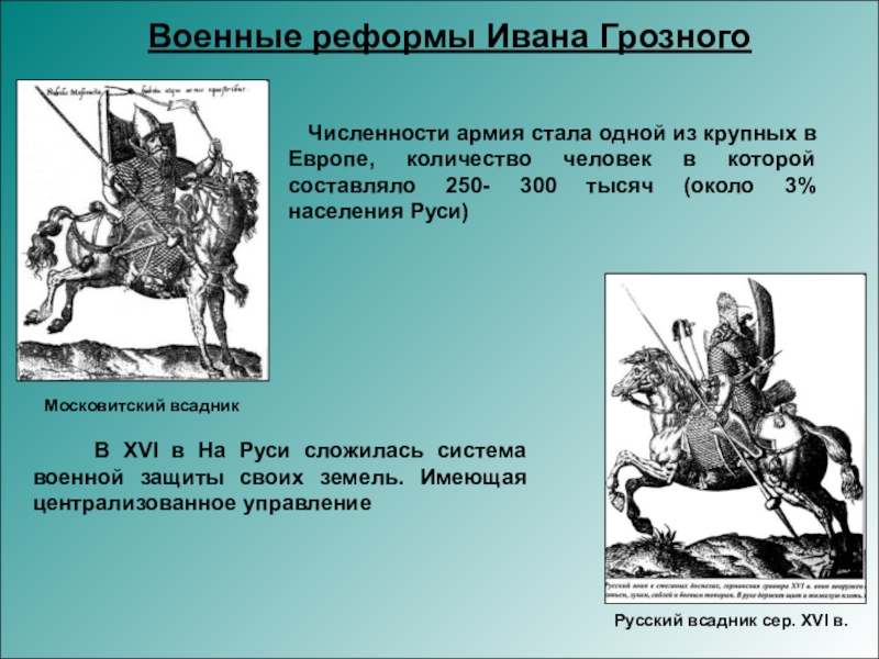 Военные реформы ивана грозного презентация