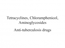 Tetracyclines, Chloramphenicol, Aminoglycosides