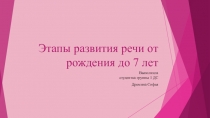 Этапы развития речи от рождения до 7 лет